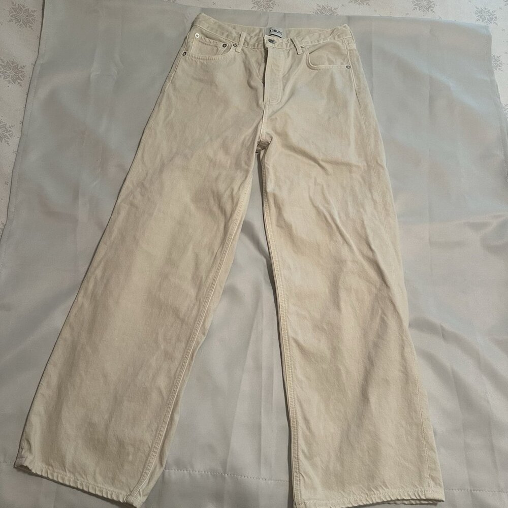 AGOLDE CREAM Button Up Jeans